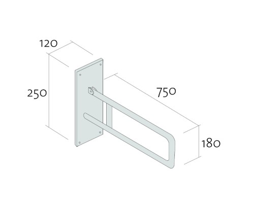Поручень настінний рухомий 750 - Cersanit