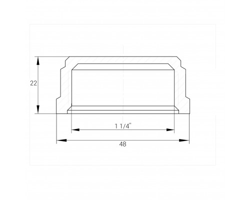 Заглушка латунна 1 1/4″ВР штампована А1010А VA - VA