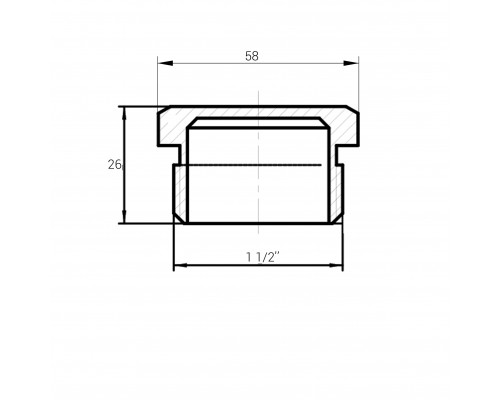 Заглушка латунна 1 1/2″ЗР штампована А1095А VA - VA