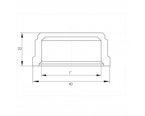 Заглушка нікельована 1″ВР штампована з контрольним отвором A1009Aко(нк) VA - VA