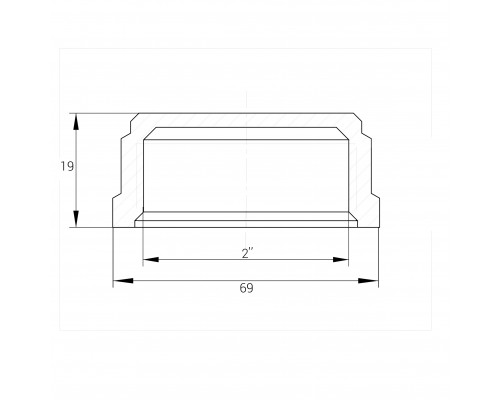 Заглушка нікельована 2″ВР штампована з контрольним отвором А1012Ако(нк) VA - VA
