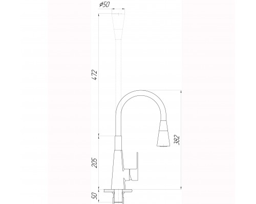 Змішувач для кухні DOMINO Dionis DDD-203SM-BR-B01 - DOMINO