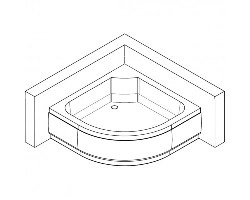 Душовий піддон півкруглий SLUPIA RM90F BRAVO (1уп.) - BRAVO
