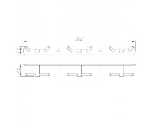 Планка з гачками Perfect Sanitary Appliances SP 8135 - Perfect Sanitary Appliances