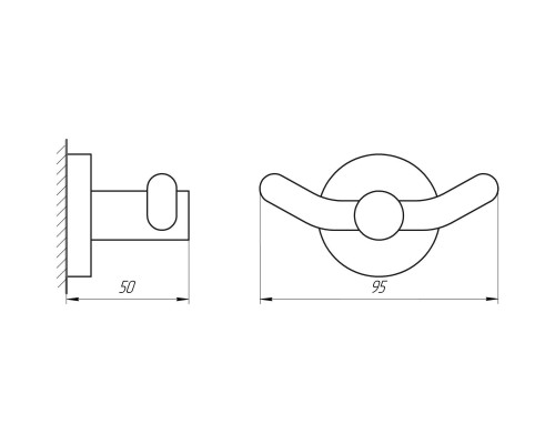 Гачок подвійний Perfect Sanitary Appliances SP 8125 - Perfect Sanitary Appliances