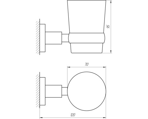 Стакан одинарний Perfect Sanitary Appliances SP 8121 - Perfect Sanitary Appliances