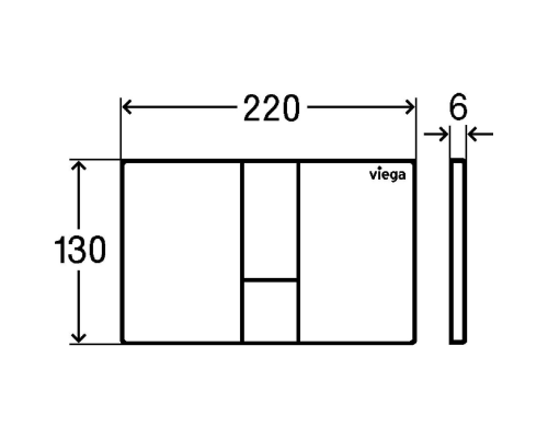 Панель змиву Prevista д/бачків Visign for Style 24, чорний, Viega 773304 - VIEGA