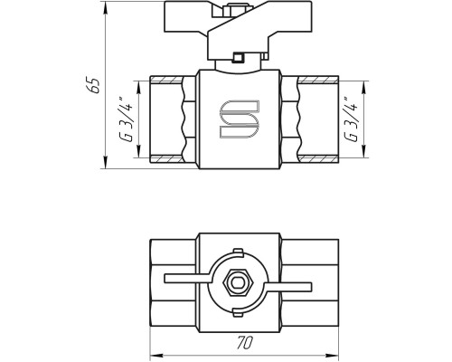 Кран кульовий прямий SELBA 3/4″ ВВ КБ SL1507 - SELBA