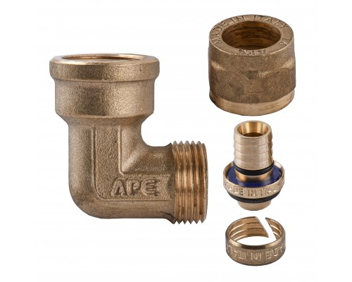 Кутник із внутрішньою різьбою APE ITALY 752 L 1/2″х16 - APE