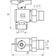 Кран кульовий кутовий з американкою SELBA 1/2″ SL1543 - SELBA