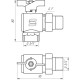 Кран кульовий кутовий з американкою SELBA 3/4″ SL1543 - SELBA