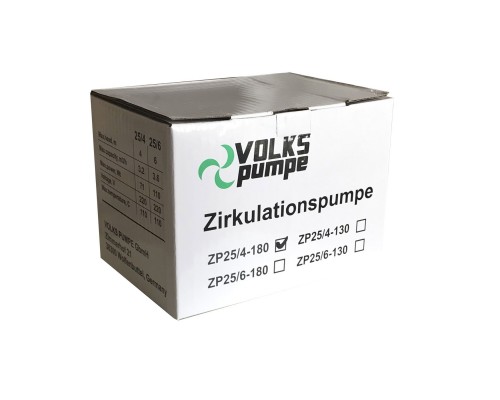 Насос циркуляционный VOLKS pumpe ZP25/4 180мм + гайки