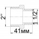 Ніпель редукційний латунний 2″ЗР х 1 1/2″ЗР ливарний 520Б - !NoName