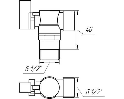 Кран кульовий кутовий SOLOMON 1/2″х1/2″ A7172