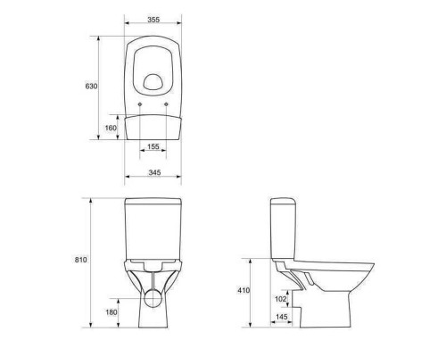 Компакт Cersanit 637 CARINA CLEAN ON 011 3/5 с сиденьем slim дюр лифт