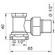 Кран радіаторний кутовий ECO Technology ECO5007 (ECO5107) 1/2″ під ключ з ущільнювачем - ECO Technology