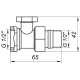 Кран радіаторний прямий ECO Technology ECO5108 1/2″ під ключ з ущільнювачем - ECO Technology
