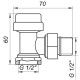 Кран радіаторний кутовий ECO Technology ECO5017 (ECO5027) 1/2″ під термоголовку з ущільнювачем - ECO Technology