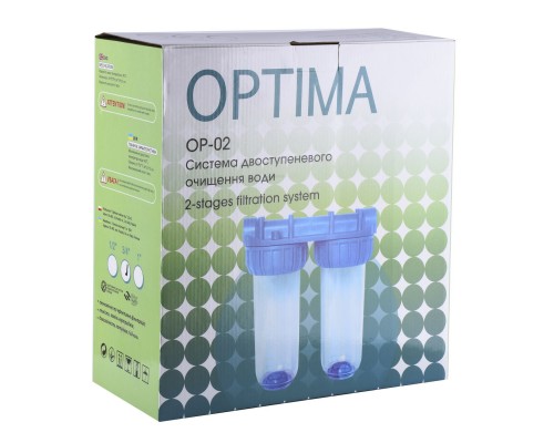 Система 2-х ступеневого очищення Optima OP-02, 1/2″ - Optima