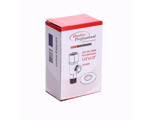 Кран кульовий кутовий Professional 1/2″х1/2″ NV-QP888 - Quality Professional