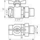 Кран кульовий прямий з американкою ARCO 1/2″ SENA 154103 - ARCO