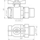 Кран кульовий прямий з американкою ARCO 1 1/4″ SENA 154106 - ARCO