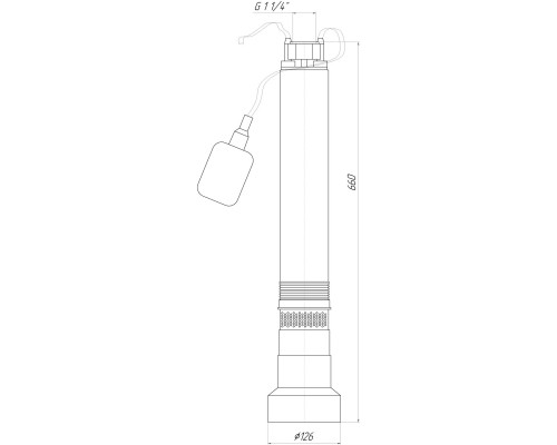 Насос колодязний OPTIMA OP 5,1 - 40/5 F 0,37 кВт, P max=0,45 кВт( з поплавком ) - Optima