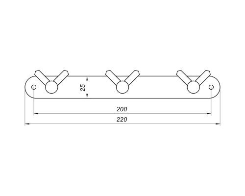 Планка з гачками Globus Lux SS8435-3 -SUS304 - Globus Lux