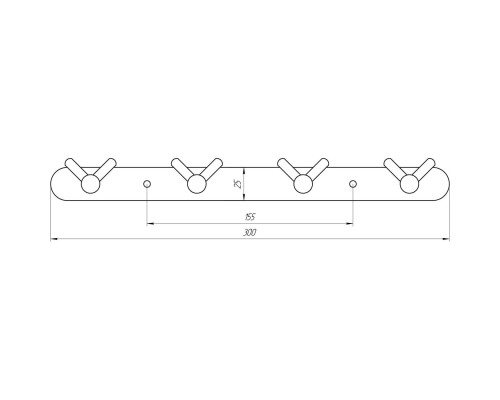 Планка з гачками Globus Lux SS8435-4 SUS304 - Globus Lux