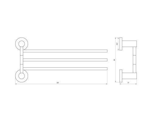 Тримач рушників Globus Lux SS 8431-3 SUS304 - Globus Lux