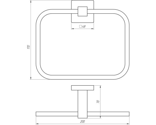 Держатель полотенец Globus Lux SQ 9407 SUS304