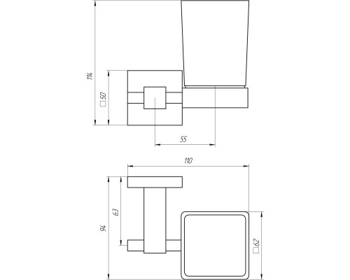 Стакан одинарний Globus Lux SQ 9409 SUS304 - Globus Lux