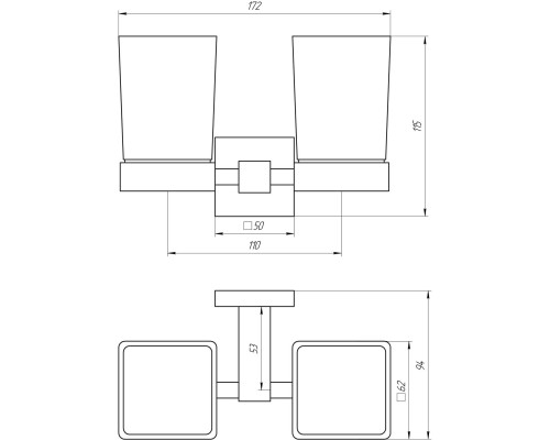 Стакан подвійний Globus Lux SQ 9428 SUS304 - Globus Lux