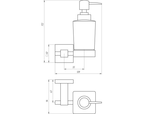 Дозатор рідкого мила Globus Lux SQ 9433 - Globus Lux