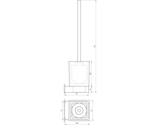 Ерш напольный TOPAZ TKB 8329-BL черный