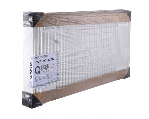 Радіатор сталевий панельний QUEEN THERM 22 бок 600х1200 - QUEEN THERM