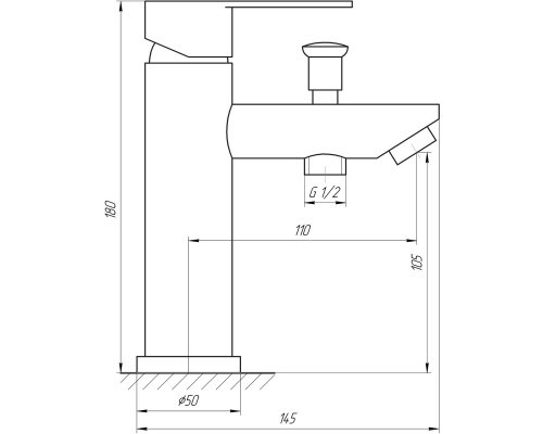 Змішувач для умивальника Globus Lux WIEN SBT2-106M - Globus Lux