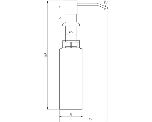 Дозатор жидкого мыла Globus Lux GS8444