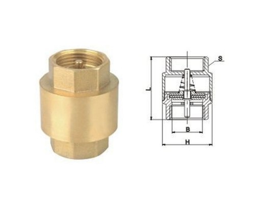 Клапан обратного хода воды SOLOMON 3/4″ C6022 лат. шток