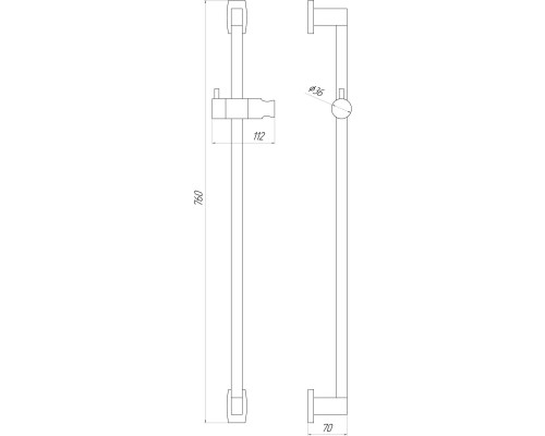 Душова стійка TOPAZ ODISS TO-18107-00 - TOPAZ