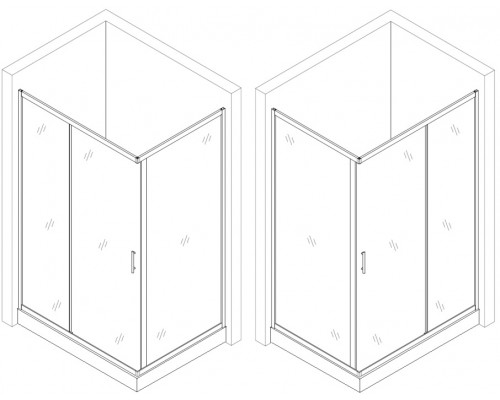 Душевая кабина прямоугольная NISA L120TB.Mosaic (L120B.Mosaic) BRAVO (2уп.)