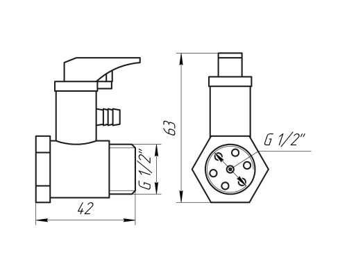 Клапан зворотній підривний 1/2″ HT159 з прапорцем - Quality Professional