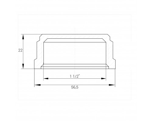 Заглушка латунна 1 1/2″ВР штампована А1011А VA - VA