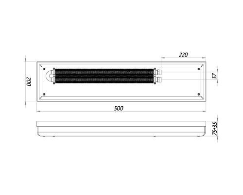 Конвектор ТС70-500/200-Eco-2br (без решітки) - TEPLOWATT