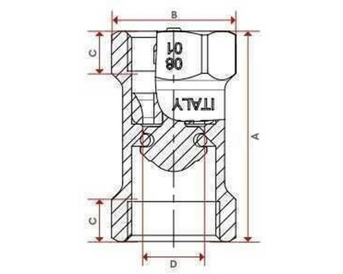 Клапан обратного хода воды ITAP 1″ BLOCK 101