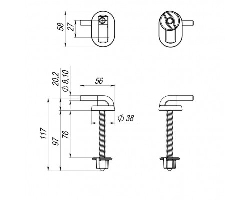 Кріплення до сидіння SoloPlast СУ-6. 10.ЗП - SoloPlast