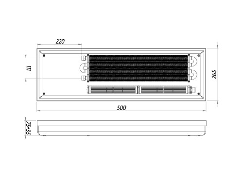 Конвектор ТС70-500/265-Turbo-4sl (без решетки)