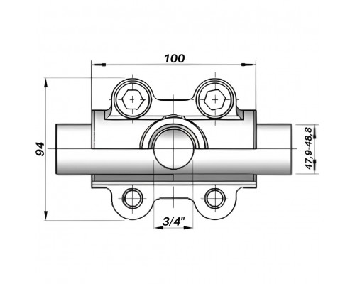 Врізка в трубу з внутрішньою різьбою DN40(47,9-48,8 мм) х 3/4″ OBD AGAflex - AGAflex