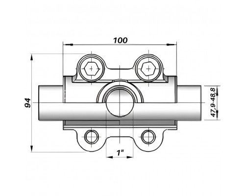 Врізка в трубу з внутрішньою різьбою DN40(47,9-48,8 мм) х 1″ OBD AGAflex - AGAflex