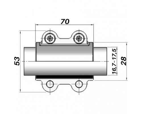 Ремонтний хомут DN10(16,7–17,5 мм) OBA AGAflex - AGAflex